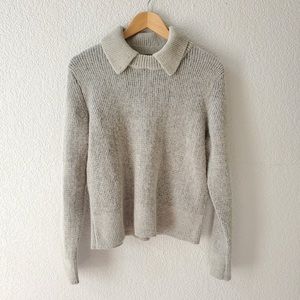 COS fuzzy mohair collared sweater